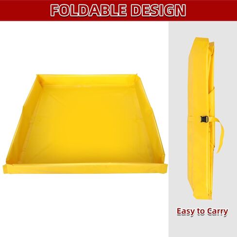 ATOLS Folding Duck Pond 4' x 4' x 6", Portable Spill Containment Tray, Berm, Dog Pool & Plastic Pond Tub for Outdoor Use (2 Pack) in Kuwait