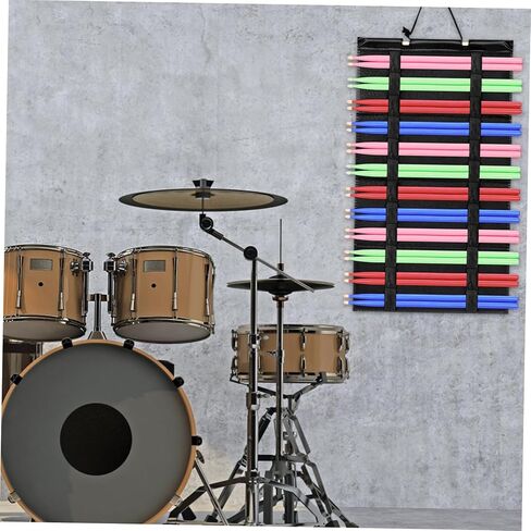 SUPVOX Portable Foldable Felt Drumstick Holder Wall Mounted Display for Percussion Sticks and Mallets Drumsticks Organizer Adjustable Design for Musicians and Drummers in Saudi Arabia