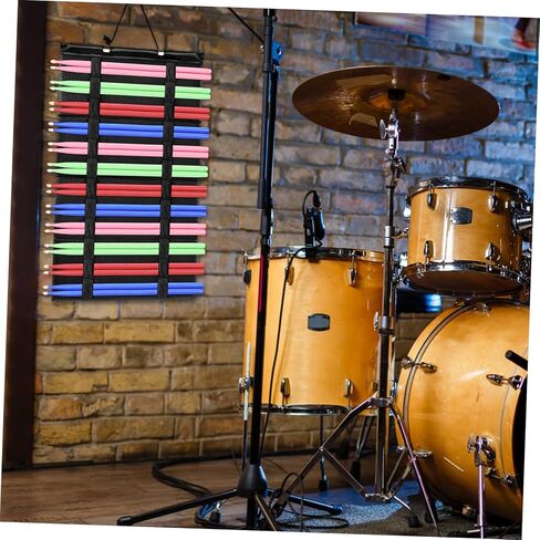 SUPVOX Portable Foldable Felt Drumstick Holder Wall Mounted Display for Percussion Sticks and Mallets Drumsticks Organizer Adjustable Design for Musicians and Drummers in Saudi Arabia