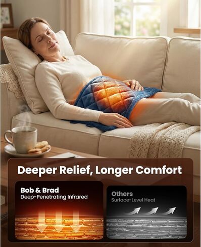 وسادة تسخين مرجحة بالأشعة تحت الحمراء البعيدة من BOB and BRAD لتخفيف آلام الظهر، مؤهلة من FSA-HSA، وسادة حرارية كهربائية كبيرة مقاس 12 × 24 مع إيقاف تلقائي، حرارة رطبة عميقة وحزام بدون استخدام اليدين للتشنجات والركبة والرقبة والكتف in Kuwait