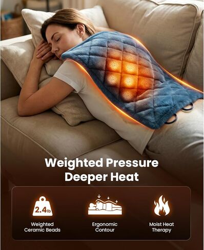 وسادة تسخين مرجحة بالأشعة تحت الحمراء البعيدة من BOB and BRAD لتخفيف آلام الظهر، مؤهلة من FSA-HSA، وسادة حرارية كهربائية كبيرة مقاس 12 × 24 مع إيقاف تلقائي، حرارة رطبة عميقة وحزام بدون استخدام اليدين للتشنجات والركبة والرقبة والكتف in Kuwait