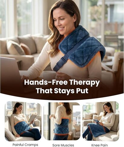 وسادة تسخين مرجحة بالأشعة تحت الحمراء البعيدة من BOB and BRAD لتخفيف آلام الظهر، مؤهلة من FSA-HSA، وسادة حرارية كهربائية كبيرة مقاس 12 × 24 مع إيقاف تلقائي، حرارة رطبة عميقة وحزام بدون استخدام اليدين للتشنجات والركبة والرقبة والكتف in Kuwait