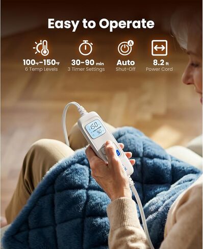 وسادة تسخين مرجحة بالأشعة تحت الحمراء البعيدة من BOB and BRAD لتخفيف آلام الظهر، مؤهلة من FSA-HSA، وسادة حرارية كهربائية كبيرة مقاس 12 × 24 مع إيقاف تلقائي، حرارة رطبة عميقة وحزام بدون استخدام اليدين للتشنجات والركبة والرقبة والكتف in Kuwait