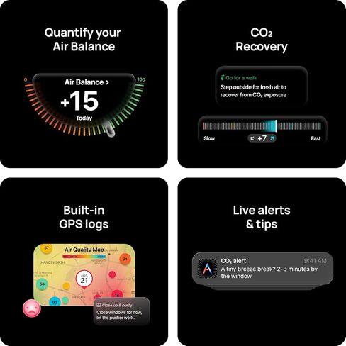 Atmotube PRO 2 Battery Powered Portable Outdoor and Indoor Professional Air Quality Monitor [PM, CO2, VOCs, NOx, Temperature, Humidity and Barometric Pressure Tester], Pollution Meter in Kuwait