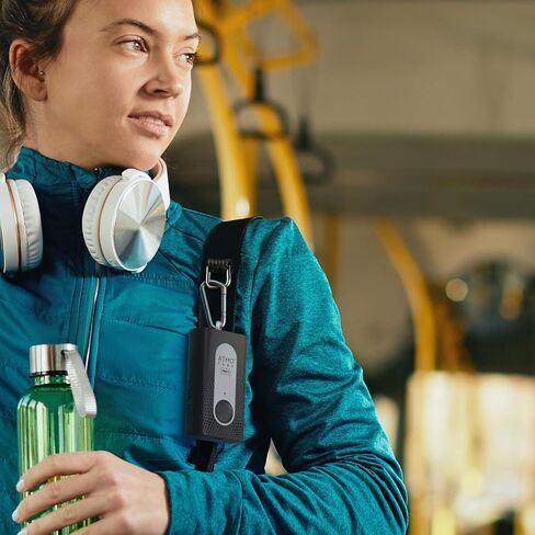 Atmotube PRO 2 Battery Powered Portable Outdoor and Indoor Professional Air Quality Monitor [PM, CO2, VOCs, NOx, Temperature, Humidity and Barometric Pressure Tester], Pollution Meter in Kuwait