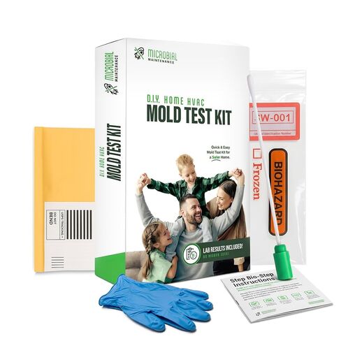 Microbial Mold Test Kit for Home - Indoor Air Quality and Surface Testing - Detects Black Mold, Mildew, and Fungi - Air and Surface Mold Detection Kit with Lab Analysis Included in Kuwait