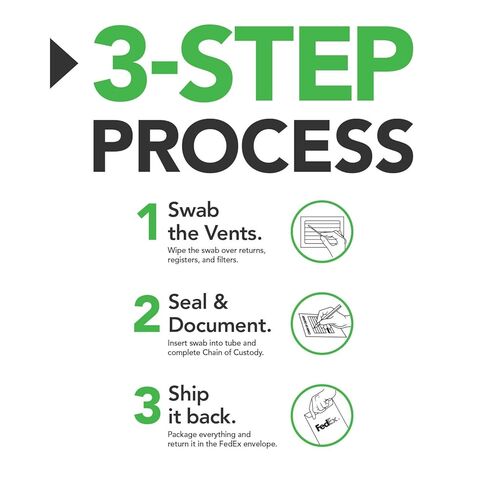 Microbial Mold Test Kit for Home - Indoor Air Quality and Surface Testing - Detects Black Mold, Mildew, and Fungi - Air and Surface Mold Detection Kit with Lab Analysis Included in Kuwait