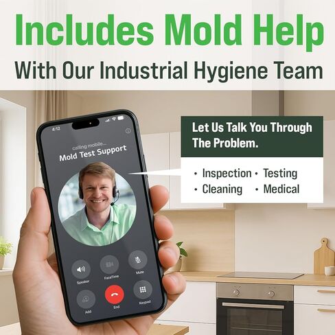 Microbial Mold Test Kit for Home - Indoor Air Quality and Surface Testing - Detects Black Mold, Mildew, and Fungi - Air and Surface Mold Detection Kit with Lab Analysis Included in Kuwait