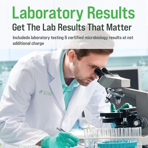 Microbial Mold Test Kit for Home - Indoor Air Quality and Surface Testing - Detects Black Mold, Mildew, and Fungi - Air and Surface Mold Detection Kit with Lab Analysis Included in Kuwait