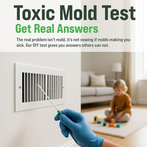 Microbial Mold Test Kit for Home - Indoor Air Quality and Surface Testing - Detects Black Mold, Mildew, and Fungi - Air and Surface Mold Detection Kit with Lab Analysis Included in Kuwait