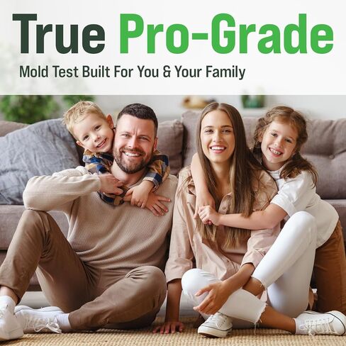 Microbial Mold Test Kit for Home - Indoor Air Quality and Surface Testing - Detects Black Mold, Mildew, and Fungi - Air and Surface Mold Detection Kit with Lab Analysis Included in Kuwait