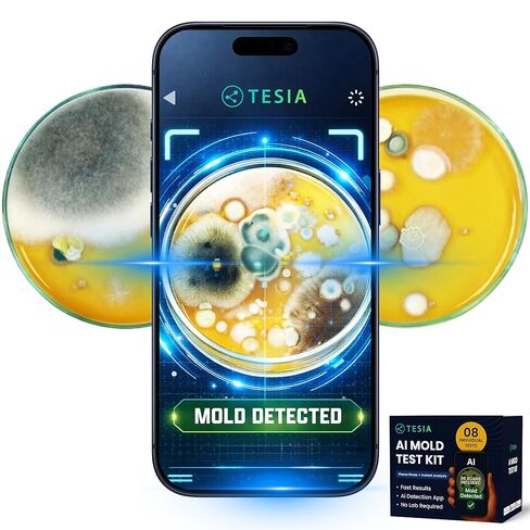 Mold Test Kit for Home with AI Mold Detection, 8 Petri Dish Tests, Includes 30 AI Scans, Home Surfaces and Indoor Air Quality Testing Kits, Black Mold Testing kit, Fast Analysis, No Lab Required in Kuwait