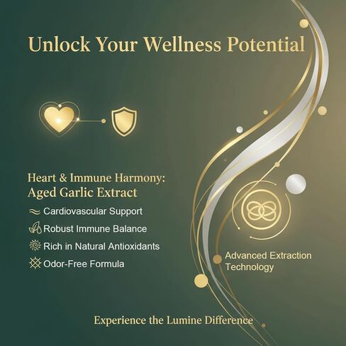 لومين مستخلص الثوم المعمر، مستخلص الثوم المعمر Elare عديم الرائحة، كبسولات مستخلص الثوم العضوي 300 عدد in Kuwait