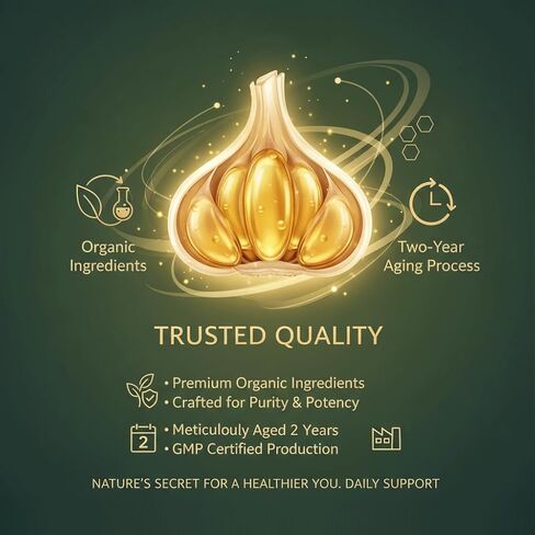 لومين مستخلص الثوم المعمر، مستخلص الثوم المعمر Elare عديم الرائحة، كبسولات مستخلص الثوم العضوي 300 عدد in Kuwait