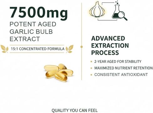 لومين مستخلص الثوم المعمر، مستخلص الثوم المعمر Elare عديم الرائحة، كبسولات مستخلص الثوم العضوي 300 عدد in Kuwait