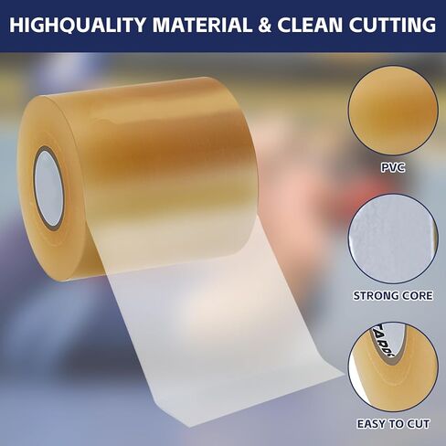 12 لفة مقاس 4 بوصات × 84 بوصة من الفينيل للمصارعة شديدة التحمل من مادة PVC الشفافة غطاء لأرضيات صالة الألعاب الرياضية للمصارعة، جيو جيتسو، الحصير والتمرين in Kuwait