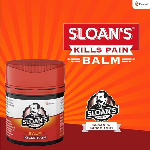 Sloan Balm | Kills Severe Pain | Power of Ayurveda with 5 Herbal Oils | Unique Heat Action with Capsicum Extract 20gm x Pack of 2 in Saudi Arabia
