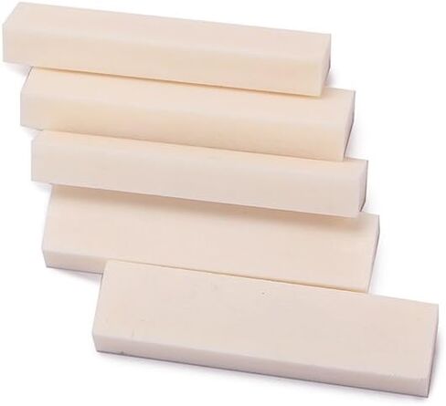 Alnicov 5 PCS 40x10x5mm Blanks Bone Guitar Nut，for Guitar Ukulele Parts in Saudi Arabia