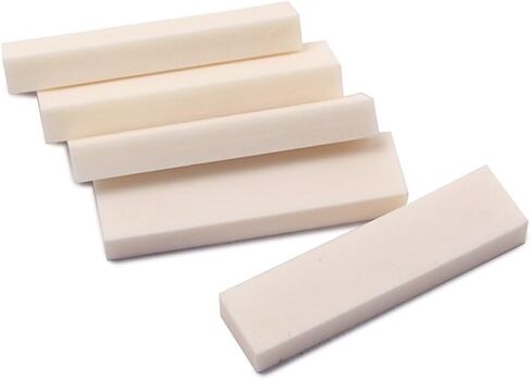 Alnicov 5 PCS 40x10x5mm Blanks Bone Guitar Nut，for Guitar Ukulele Parts in Saudi Arabia