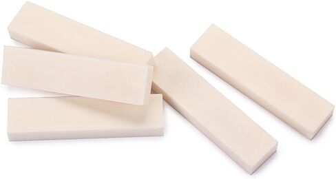 Alnicov 5 PCS 40x10x5mm Blanks Bone Guitar Nut，for Guitar Ukulele Parts in Saudi Arabia