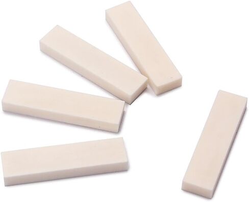 Alnicov 5 PCS 40x10x5mm Blanks Bone Guitar Nut，for Guitar Ukulele Parts in Saudi Arabia