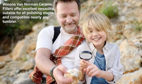 وينونا فان نورمان كرات سيراميك صغيرة (1 رطل) | وسائط دائرية مقاس 3 مم (1/8 بوصة) لتلميع الصخور والمعادن | حشو غير كاشط قابل لإعادة الاستخدام للبهلوانات | يقلل من الضوضاء والكسر in Kuwait