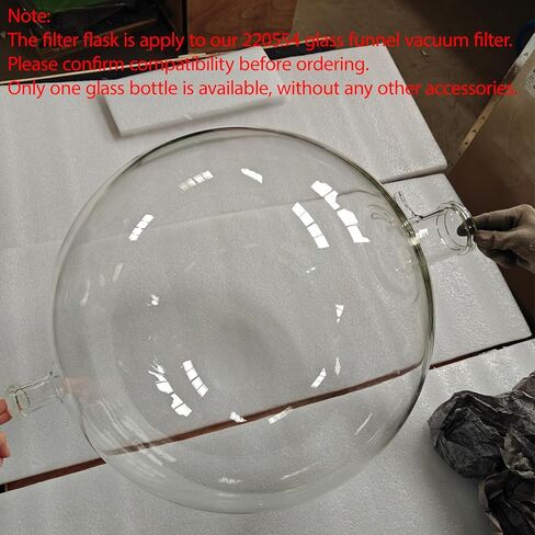 50L Glass Collection Bottle Glass Flask for Stainless Steel Vacuum Suction Filter (Suitable for 220554) in Saudi Arabia