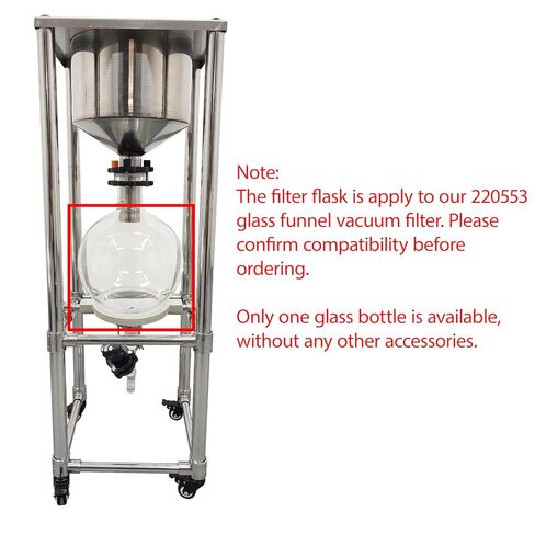 10L Glass Collection Bottle Glass Flask for Stainless Steel Vacuum Suction Filter (Suitable for 220553) in Saudi Arabia
