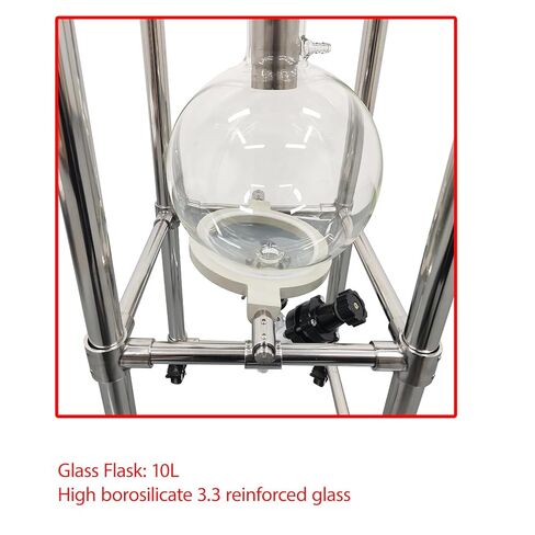 10L Glass Collection Bottle Glass Flask for Stainless Steel Vacuum Suction Filter (Suitable for 220553) in Saudi Arabia