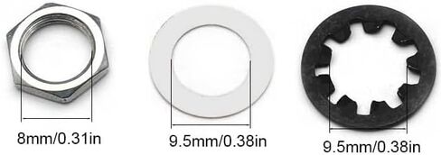 12 قطعة من صواميل الجيتار وغسالات وغسالات القفل لأواني CTS الأمريكية 1/4 2-موصل جيتار/مقبس إخراج الجهير in Kuwait