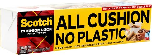 غلاف واقية من قفل وسادة سكوتش ، 12 بوصة × 30 قدمًا ، يحل محل الفقاعة البلاستيكية والوسائد والتوافق لتأمين وحماية حل التعبئة والتغليف المستدام للتعبئة والشحن والتحرك ، in Kuwait