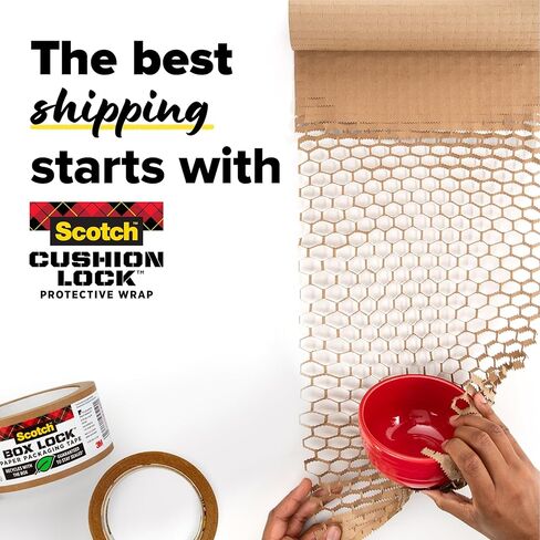 غلاف واقية من قفل وسادة سكوتش ، 12 بوصة × 30 قدمًا ، يحل محل الفقاعة البلاستيكية والوسائد والتوافق لتأمين وحماية حل التعبئة والتغليف المستدام للتعبئة والشحن والتحرك ، in Kuwait