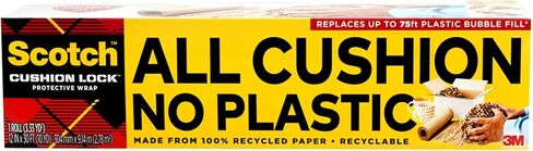 غلاف واقية من قفل وسادة سكوتش ، 12 بوصة × 30 قدمًا ، يحل محل الفقاعة البلاستيكية والوسائد والتوافق لتأمين وحماية حل التعبئة والتغليف المستدام للتعبئة والشحن والتحرك ، in Kuwait