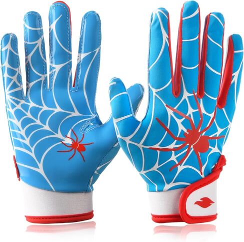 قفازات كرة القدم للشباب للأطفال، قفازات استقبال واسعة من السيليكون ذات قبضة معززة للأولاد والبنات in Kuwait