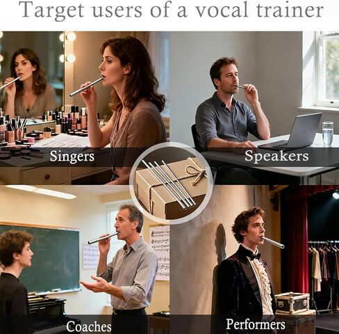 Vocal Trainer Singing Straw Better Voice Vocal Trainer for Singing Practice Portable Vocal Steamer for Singers & Speakers, Supports Breath Control, Reduces Strain & Enhances Vocal Clarity in Kuwait