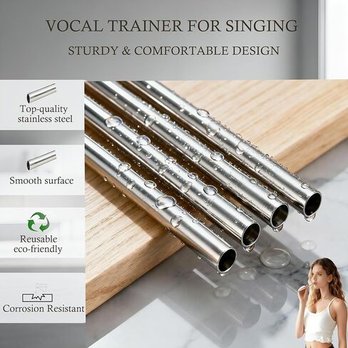 Vocal Trainer Singing Straw Better Voice Vocal Trainer for Singing Practice Portable Vocal Steamer for Singers & Speakers, Supports Breath Control, Reduces Strain & Enhances Vocal Clarity in Kuwait