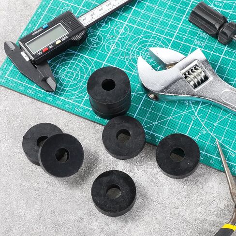 Rubber Spacers, 8 Pcs Thick Rubber Washers 1.5 Inch OD 0.5 Inch ID 0.4'' Thick Mechanical Anti Vibration Pads Anti-Noise Washers for Bolts, Car, Boat, Faucet in Saudi Arabia