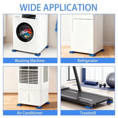 8 Pack Anti Vibration Pads, 4 x 4 x 7/8 Inch EVA Square Absorbing Mat, Rubber Sound Insulating Isolation Damping Pads for Dryer, Washing Machine, Conditioner, Treadmil in Kuwait