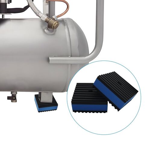 4pcs 2" x 2" x 7/8" Anti-Vibration Pads - Ribbed Rubber & EVA Core Pads for Air Compressor/AC Unit | Pre-Drilled Heavy Duty Isolators for Treadmill, Washer in Saudi Arabia