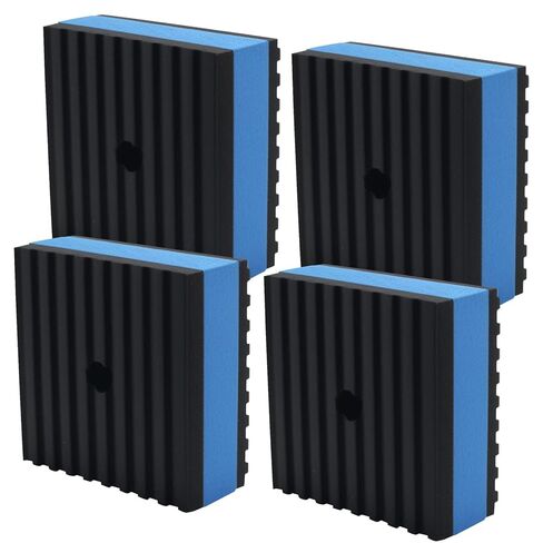 4pcs 2" x 2" x 7/8" Anti-Vibration Pads - Ribbed Rubber & EVA Core Pads for Air Compressor/AC Unit | Pre-Drilled Heavy Duty Isolators for Treadmill, Washer in Saudi Arabia
