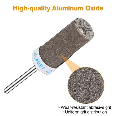 SUNJOYCO 40 PCS Sanding Drums for Rotary Tool, 1/8 Inch Shank Sanding Bits, 180-2000 Grit Aluminum Oxide Sander Sleeves for Metal, Wood, Plastic, Jewelry, DIY Projects in Saudi Arabia