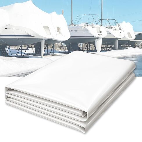 Shrink Wrap for Boats 15' x 15', 8 Mil Polyethylene Plastic Boat Shrink Wrap for Boat Marine Protection and Storage, White Boat Shrink Film with UV Resistance in Saudi Arabia