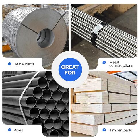 IDL Packaging Open (Snap-On) Seals for 1/2" Strap Width Steel Strapping (Pack of 100) - Superior Holding Power - Sturdy Metal Clips for Securing Heavy Packaging and Pallet Banding in Kuwait