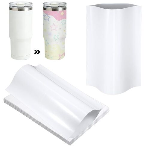 100 قطعة من الأكمام المنكمشة بالتسامي مقاس 8 × 12 بوصة، طبقة منكمش لنقل الحرارة من PET للأكواب والأكواب والأكواب والحرف اليدوية والهدايا الشخصية in Kuwait
