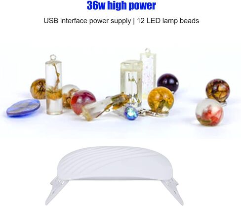 Glue Curing Lamp, 36W 12 LED Lamp Beads, Portable Curing Light, Foldable Stand Design, for DIY Resin Crafts, Gel Nail Polish, Glass Windshield Repair in Saudi Arabia