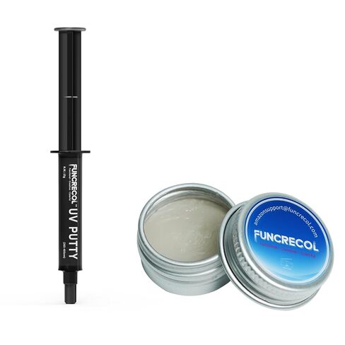 Toothpaste-Like Consistency Light Curing Putty 15g and 5g UV Putty kit, 365-405nm Fast Cure, Sand & Paint Ready, Opaque Multi-Surface Repair Filler for Crafts & 3D Prints in Kuwait