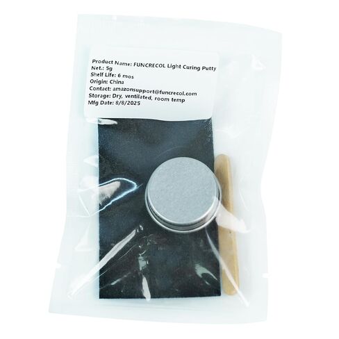 Toothpaste-Like Consistency Light Curing Putty 15g and 5g UV Putty kit, 365-405nm Fast Cure, Sand & Paint Ready, Opaque Multi-Surface Repair Filler for Crafts & 3D Prints in Kuwait