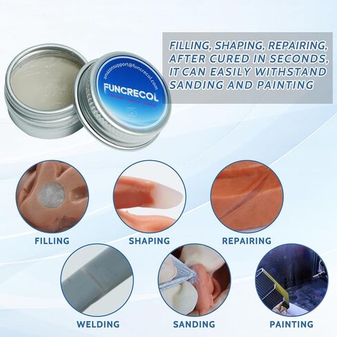 Toothpaste-Like Consistency Light Curing Putty 15g and 5g UV Putty kit, 365-405nm Fast Cure, Sand & Paint Ready, Opaque Multi-Surface Repair Filler for Crafts & 3D Prints in Kuwait