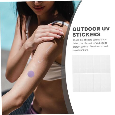 Ciieeo UV Detection Stickers 10 Sheets of Portable UV Testing Patches for Skin Protection Sun Blocking Stickers in Saudi Arabia