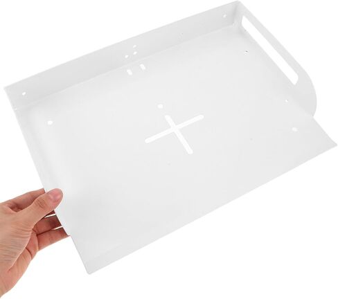 رف جهاز العرض وحامل جدار جهاز التوجيه، حامل معدني، حامل أبيض، صينية جهاز عرض مثبتة على الحائط للمنزل والمكتب والحمام ومنظم صندوق الكابلات in Kuwait